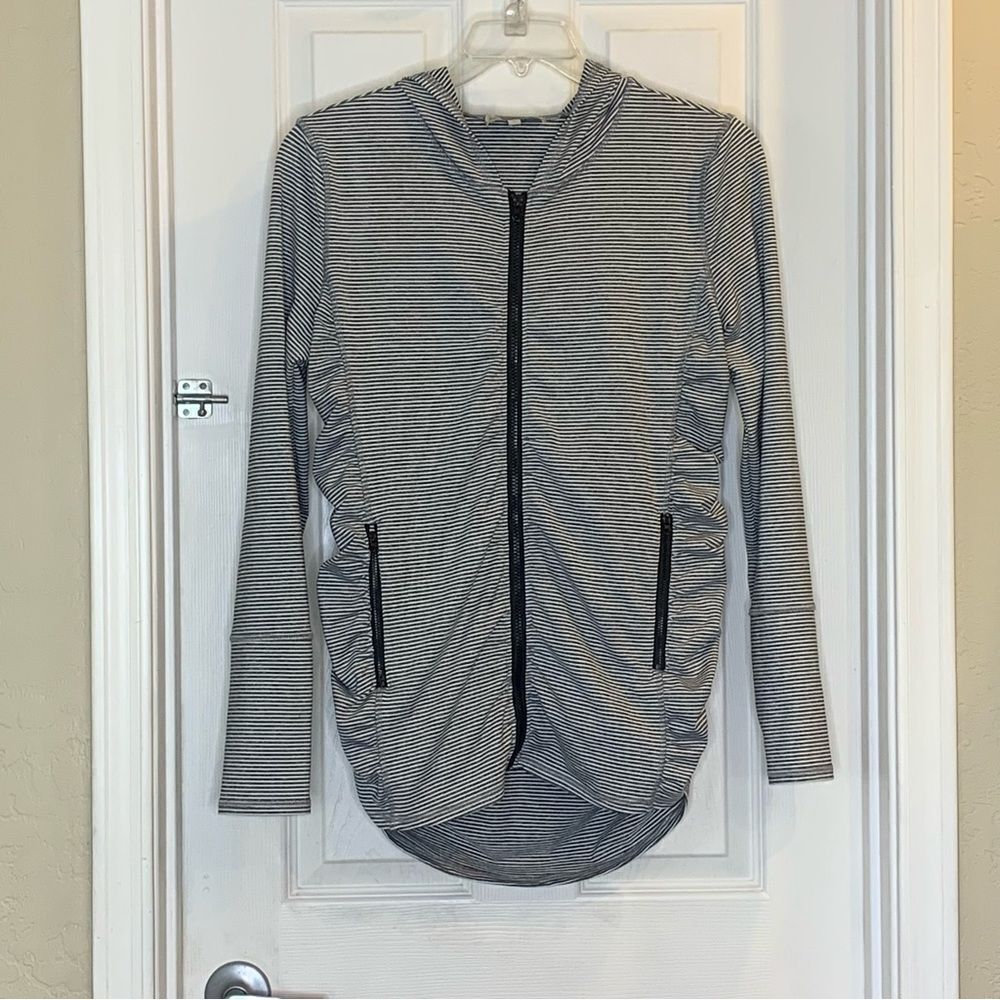 Kim + Kai Maternity Full Zip Athletic Sweatshirt Jacket Size Large